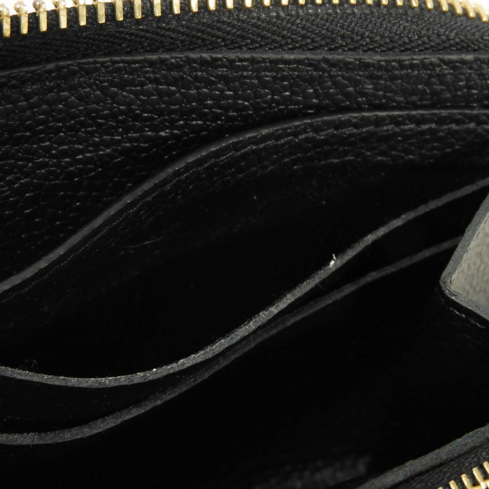 LOUIS VUITTON Long Wallet Purse M60171 Implant leather (monogram embossed) black Monogram Unplant Portefeuille Clemence