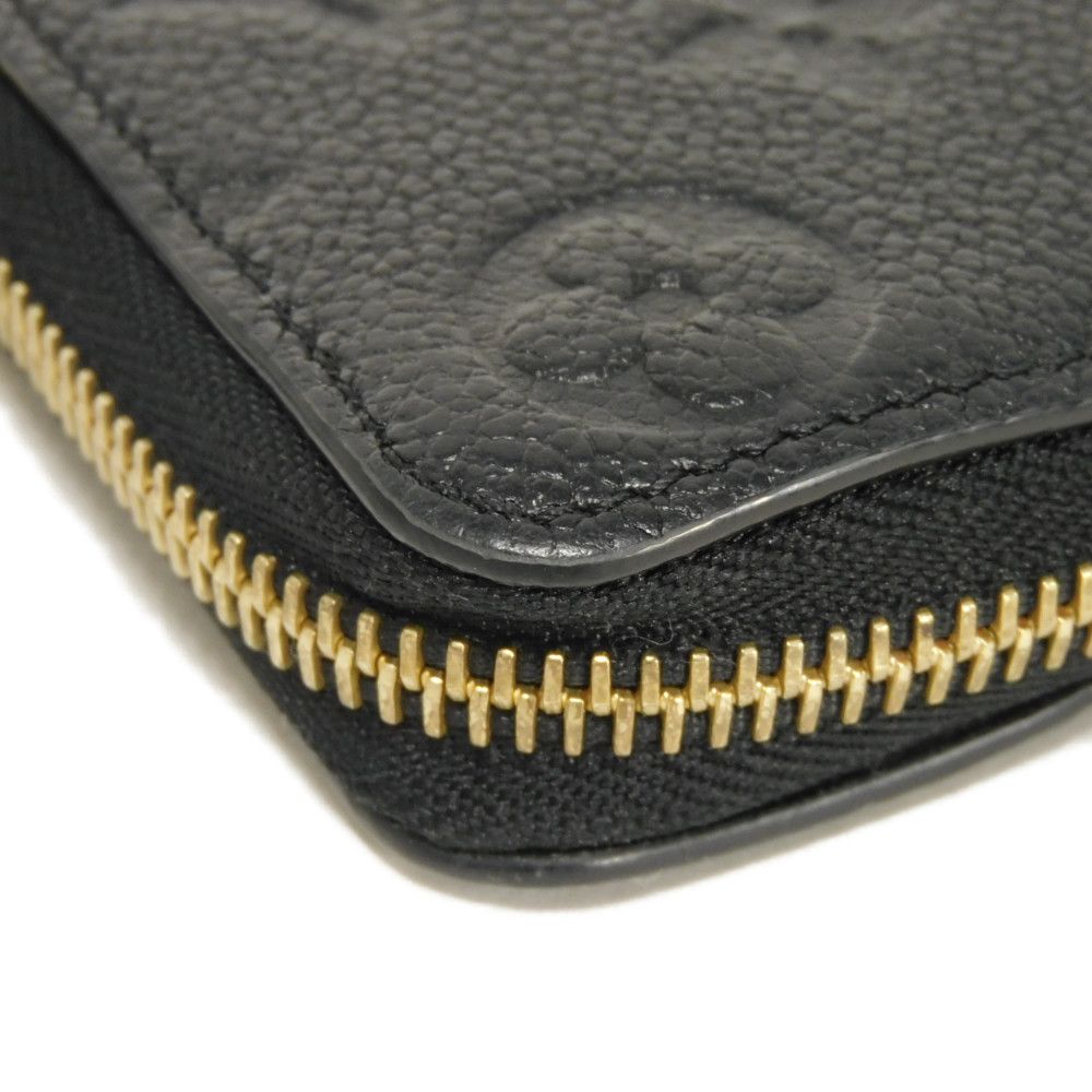LOUIS VUITTON Long Wallet Purse M60171 Implant leather (monogram embossed) black Monogram Unplant Portefeuille Clemence