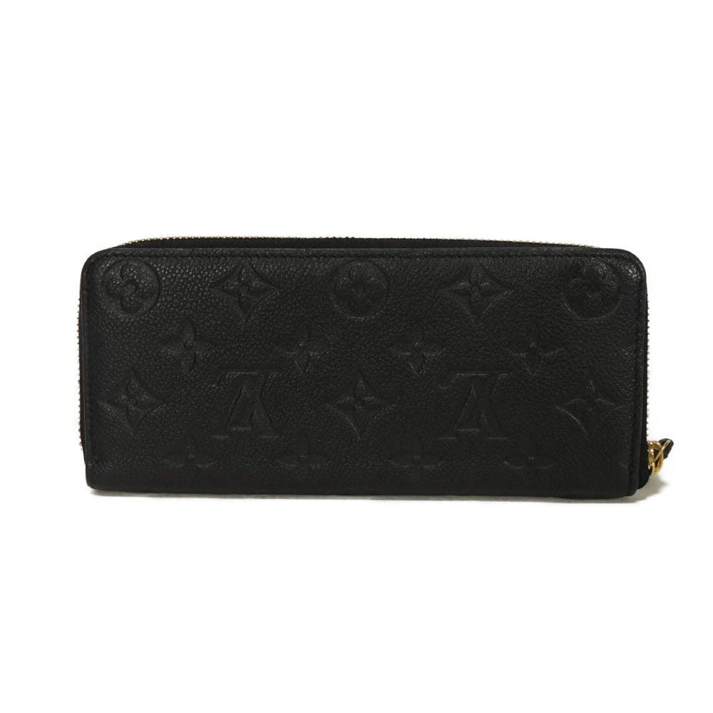LOUIS VUITTON Long Wallet Purse M60171 Implant leather (monogram embossed) black Monogram Unplant Portefeuille Clemence
