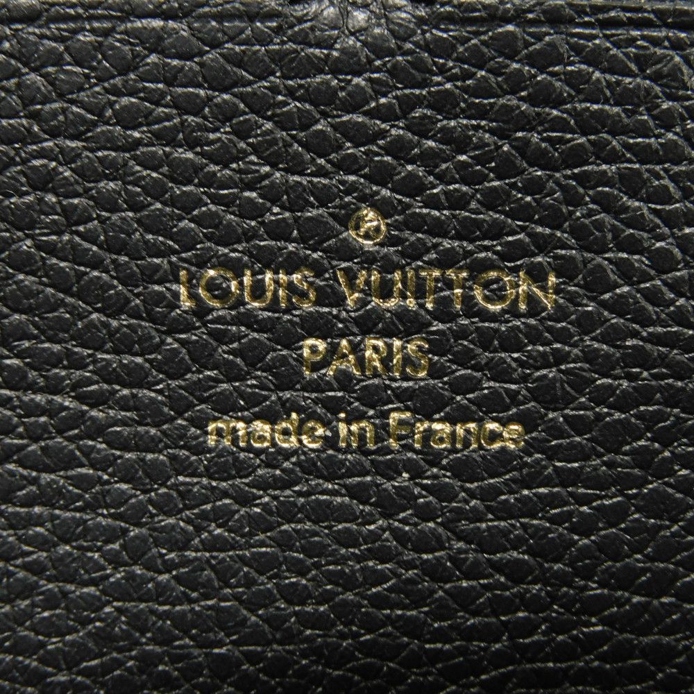 LOUIS VUITTON Long Wallet Purse M60171 Implant leather (monogram embossed) black Monogram Unplant Portefeuille Clemence