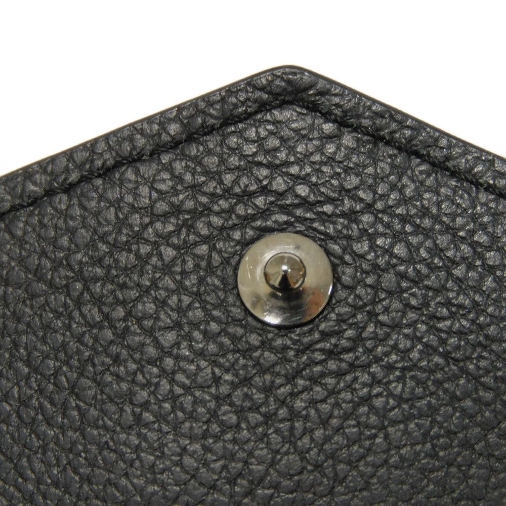 LOUIS VUITTON Tri-fold wallet M63921 Grain calf leather (embossed) Noir LV logo Portefeuille Rock Mini