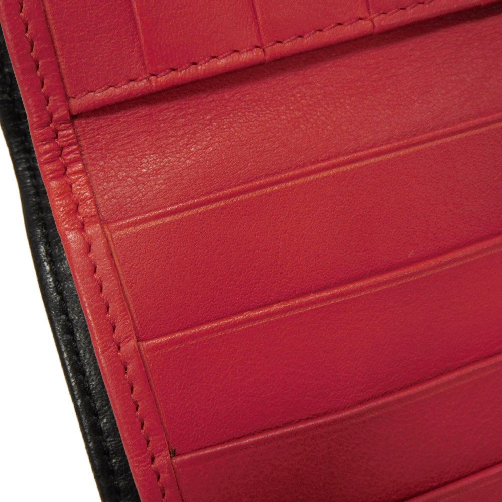 Dior Tri-fold wallet Smooth Calfskin Leather black CD logo trifold wallet