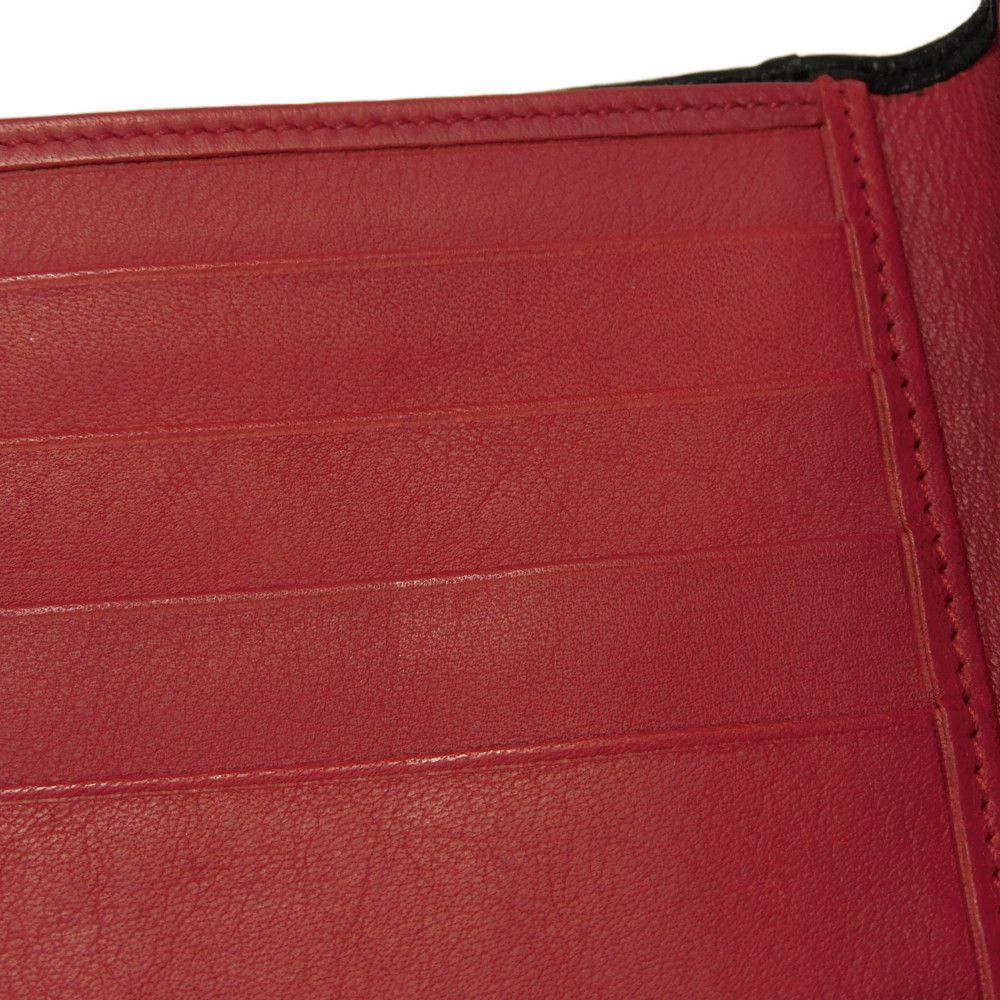Dior Tri-fold wallet Smooth Calfskin Leather black CD logo trifold wallet