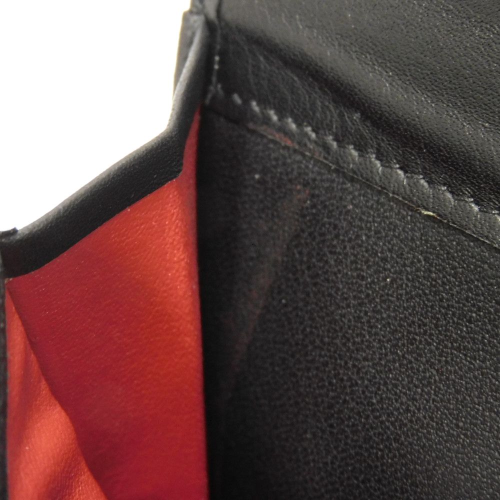 Dior Tri-fold wallet Smooth Calfskin Leather black CD logo trifold wallet