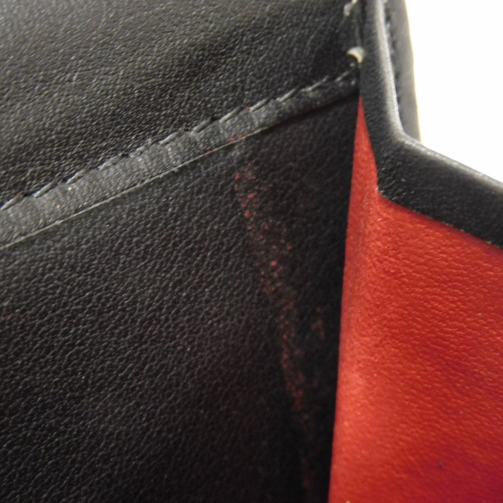 Dior Tri-fold wallet Smooth Calfskin Leather black CD logo trifold wallet