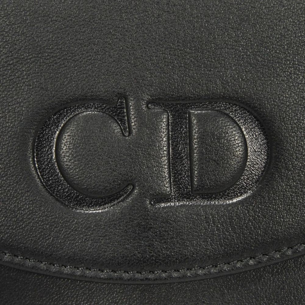 Dior Tri-fold wallet Smooth Calfskin Leather black CD logo trifold wallet