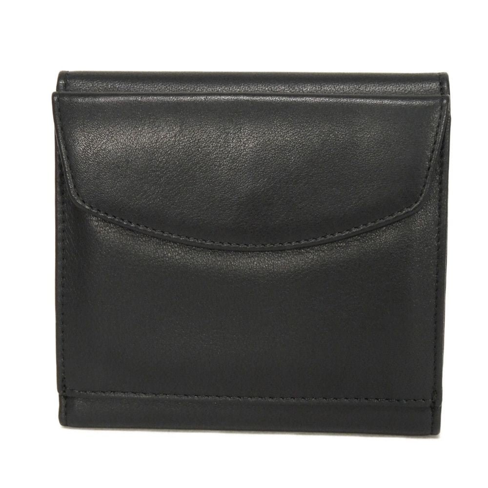 Dior Tri-fold wallet Smooth Calfskin Leather black CD logo trifold wallet