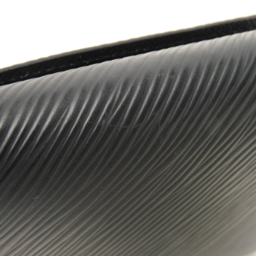 LOUIS VUITTON Tri-fold wallet M63322 Epi Leather x grain leather Noir Epi Portefeuille Twist Compact