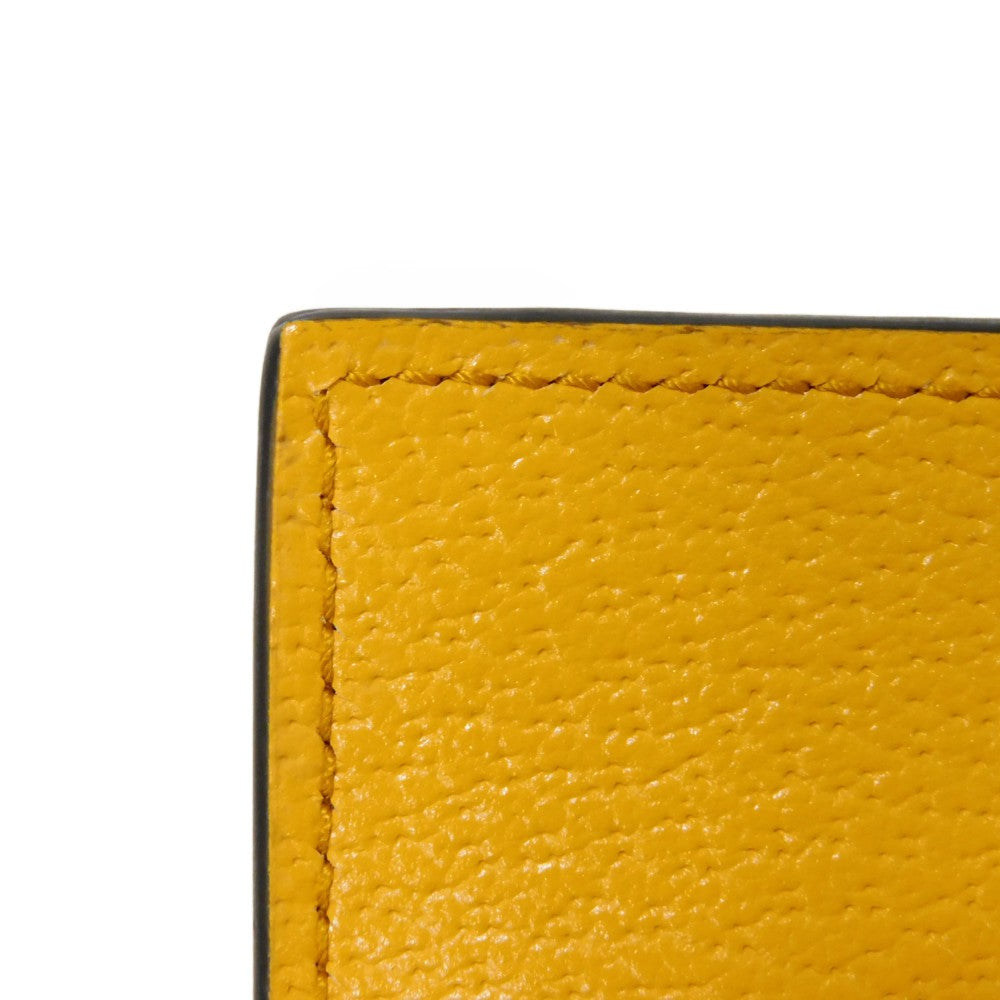 GUCCI Bifold Wallet 702248 DJ24G 7673 Textured leather yellow Adidas Horsebit Shoulder Compact Wallet Women(Unisex) Used Authentic