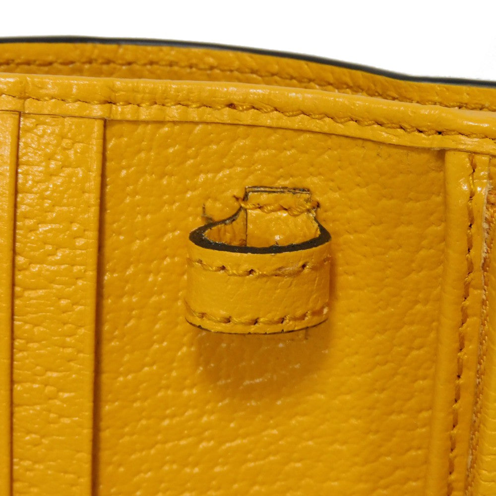 GUCCI Bifold Wallet 702248 DJ24G 7673 Textured leather yellow Adidas Horsebit Shoulder Compact Wallet Women(Unisex) Used Authentic