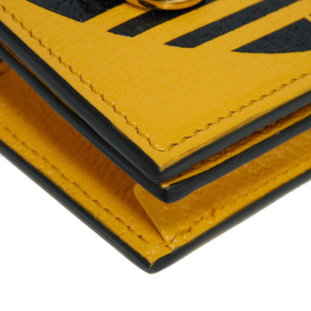 GUCCI Bifold Wallet 702248 DJ24G 7673 Textured leather yellow Adidas Horsebit Shoulder Compact Wallet Women(Unisex) Used Authentic