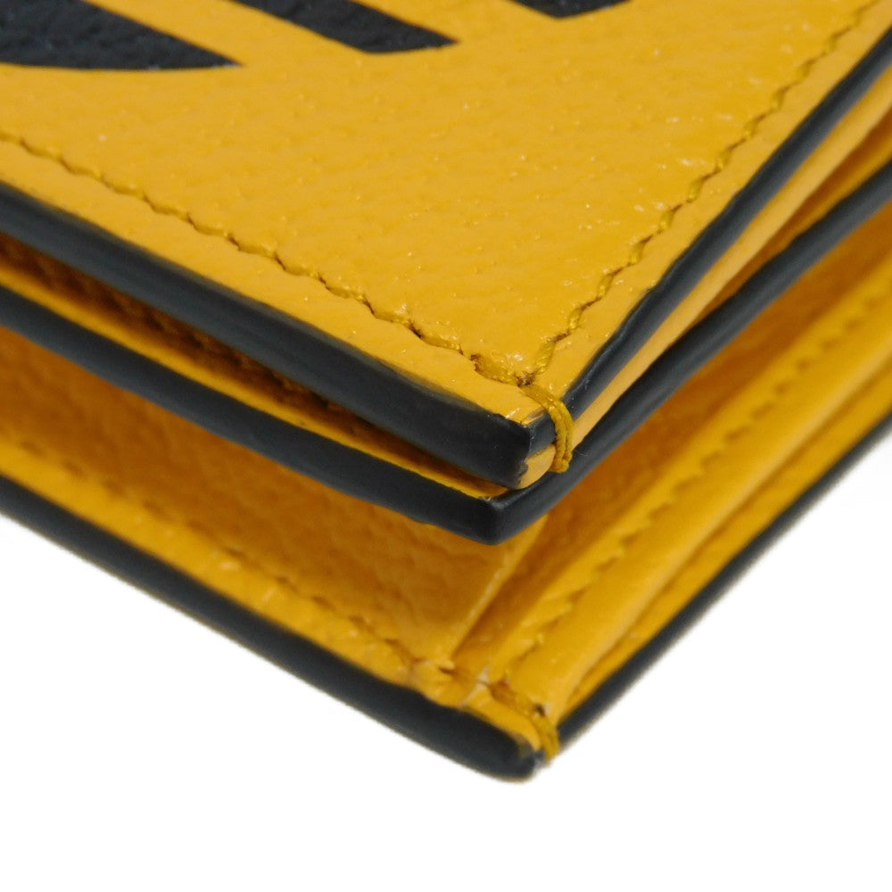 GUCCI Bifold Wallet 702248 DJ24G 7673 Textured leather yellow Adidas Horsebit Shoulder Compact Wallet Women(Unisex) Used Authentic
