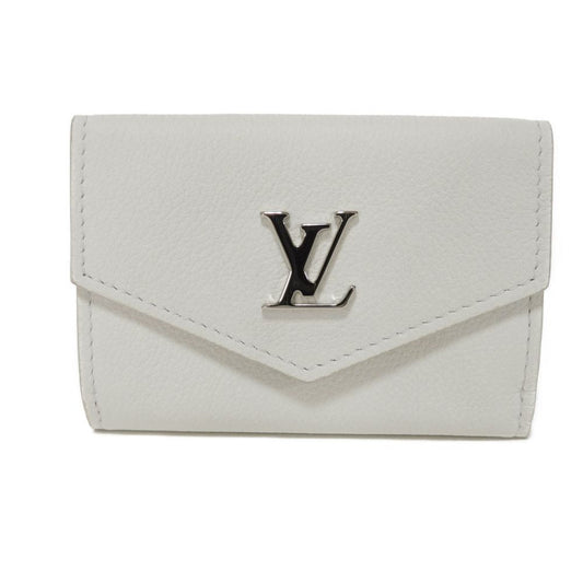 LOUIS VUITTON Tri-fold wallet M68482 Grain calf leather (embossed) snow LV logo Portefeuille Rock Mini