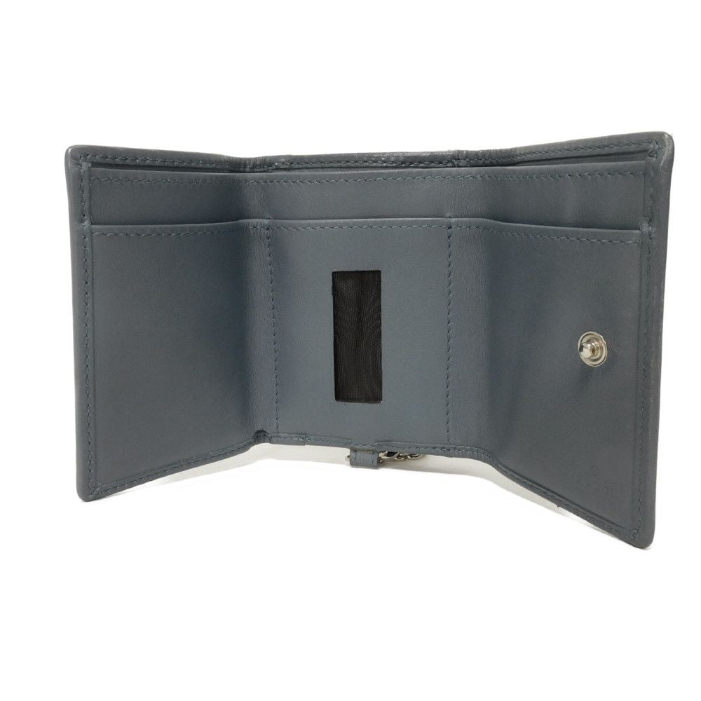GUCCI Tri-fold wallet 256442 GG Supreme canvas (polyurethane finish) x calf leather beige Double G GG Supreme Mini Wallet