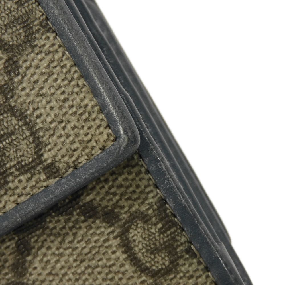 GUCCI Tri-fold wallet 256442 GG Supreme canvas (polyurethane finish) x calf leather beige Double G GG Supreme Mini Wallet
