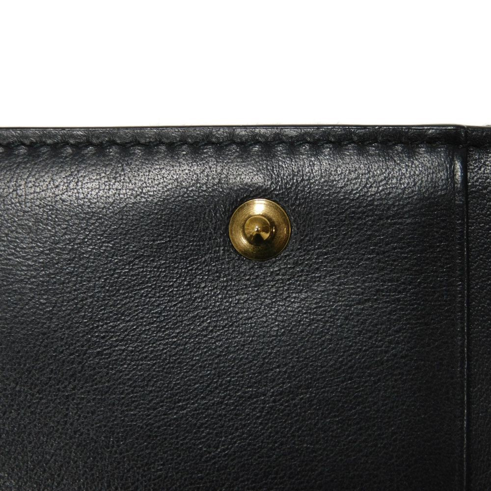 Dior Bifold Wallet Jaguar canvas Beige x black x navy Oblique jacquard Compact wallet