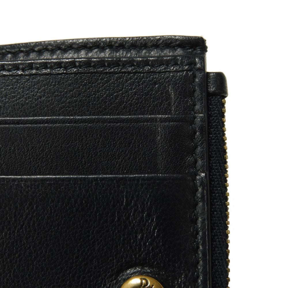 Dior Bifold Wallet Jaguar canvas Beige x black x navy Oblique jacquard Compact wallet