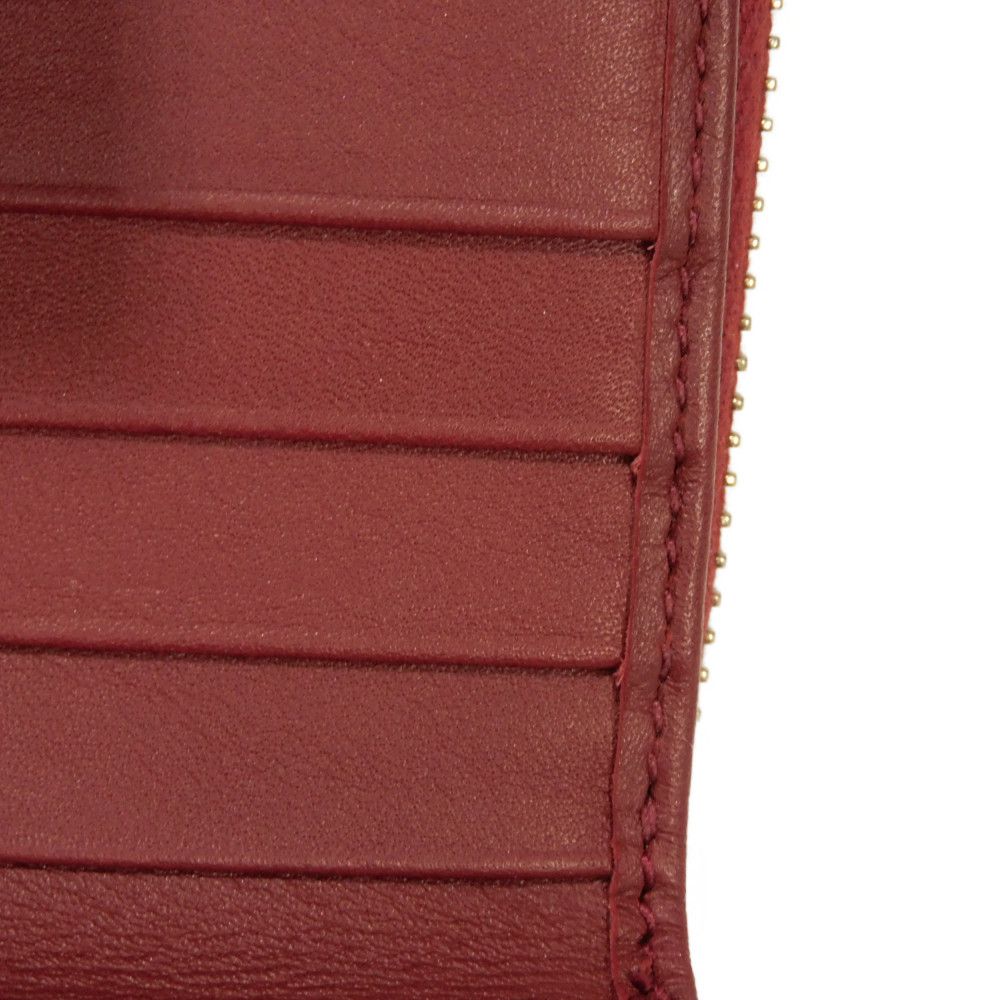 GUCCI Bifold Wallet 449395 BMJ1G 6420 Gucci Shima Leather (GG stamped) Red Micro GG Shima Guccissima Compact Zip Wallet