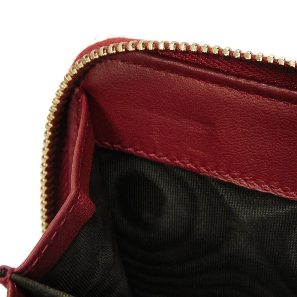 GUCCI Bifold Wallet 449395 BMJ1G 6420 Gucci Shima Leather (GG stamped) Red Micro GG Shima Guccissima Compact Zip Wallet