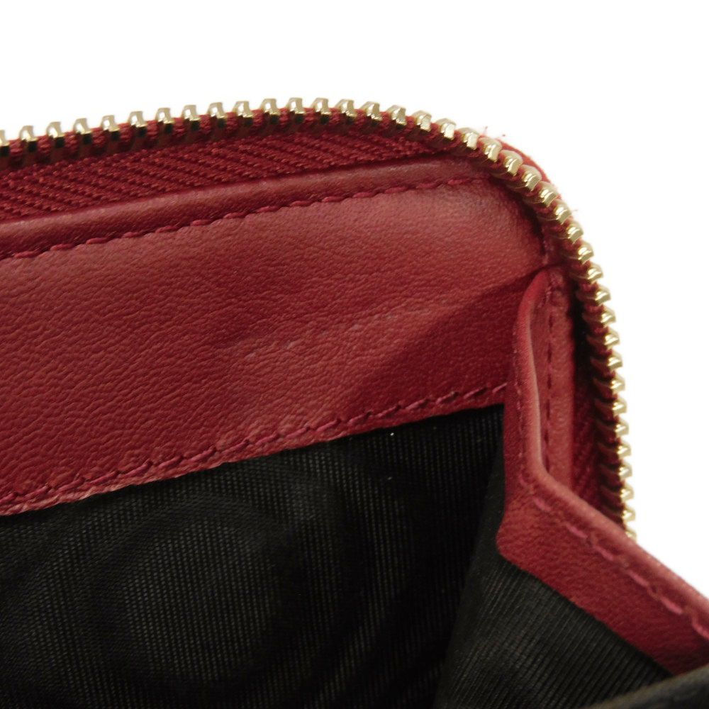 GUCCI Bifold Wallet 449395 BMJ1G 6420 Gucci Shima Leather (GG stamped) Red Micro GG Shima Guccissima Compact Zip Wallet