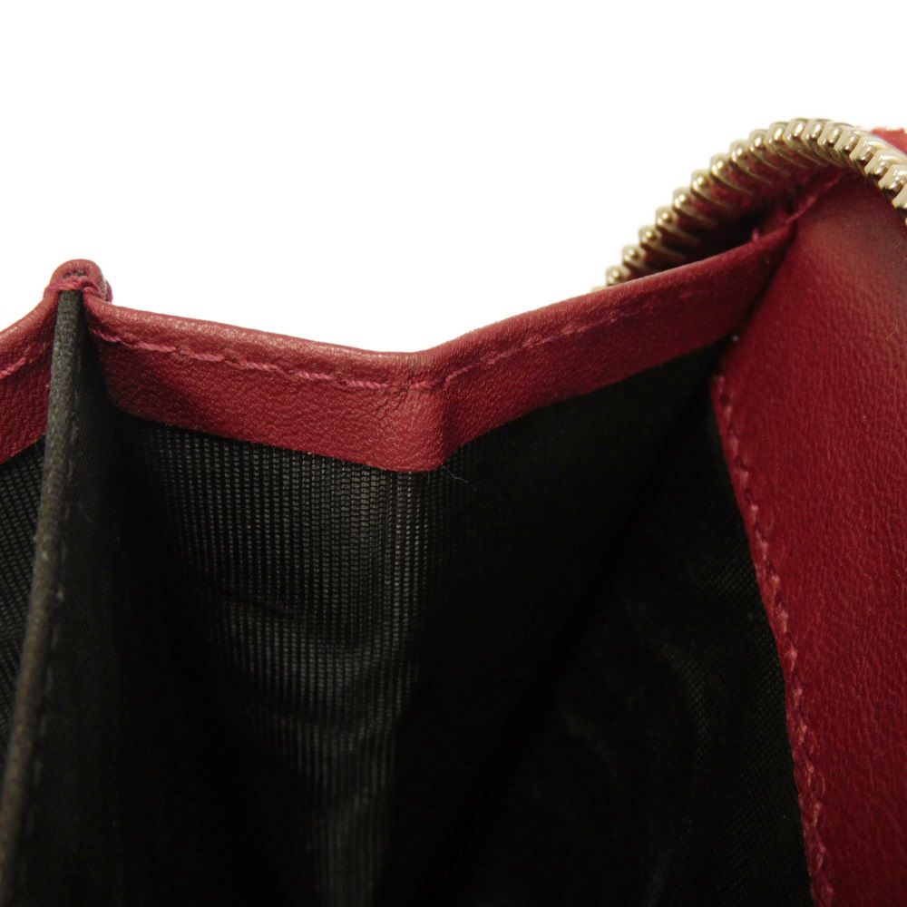 GUCCI Bifold Wallet 449395 BMJ1G 6420 Gucci Shima Leather (GG stamped) Red Micro GG Shima Guccissima Compact Zip Wallet