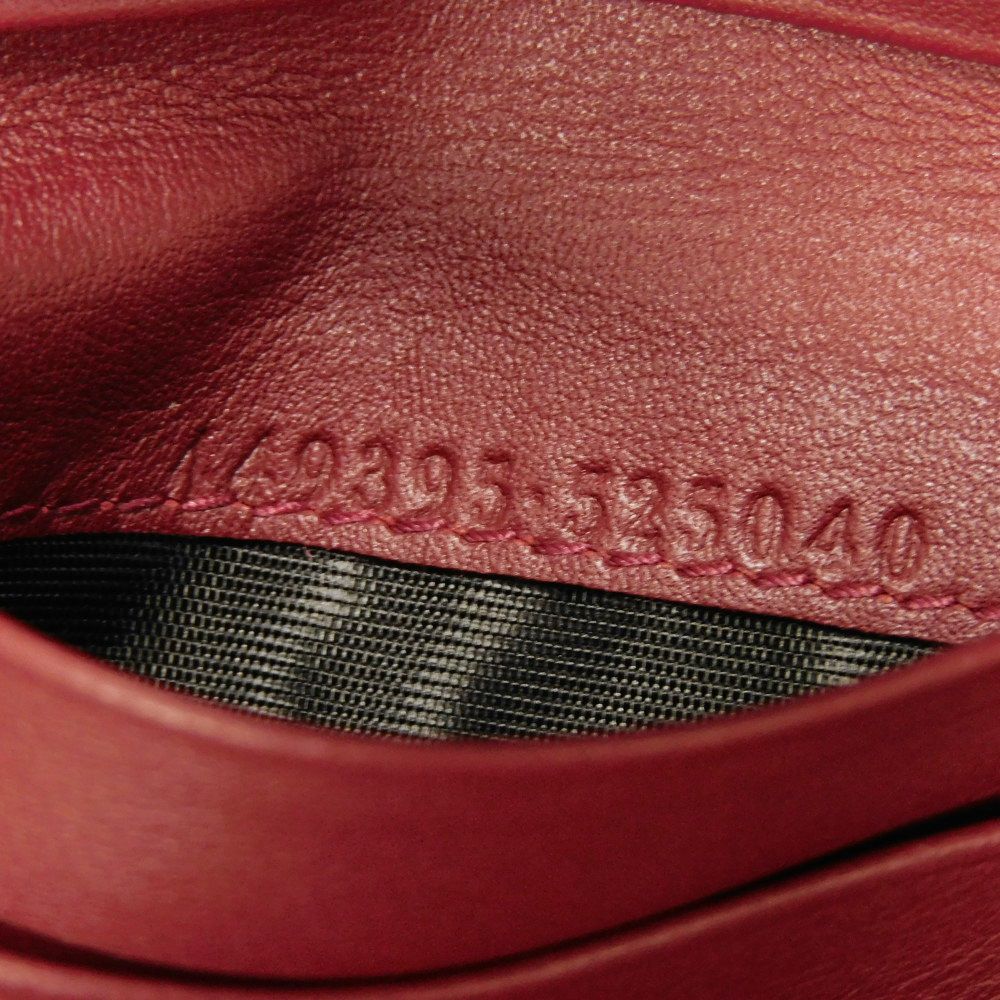 GUCCI Bifold Wallet 449395 BMJ1G 6420 Gucci Shima Leather (GG stamped) Red Micro GG Shima Guccissima Compact Zip Wallet