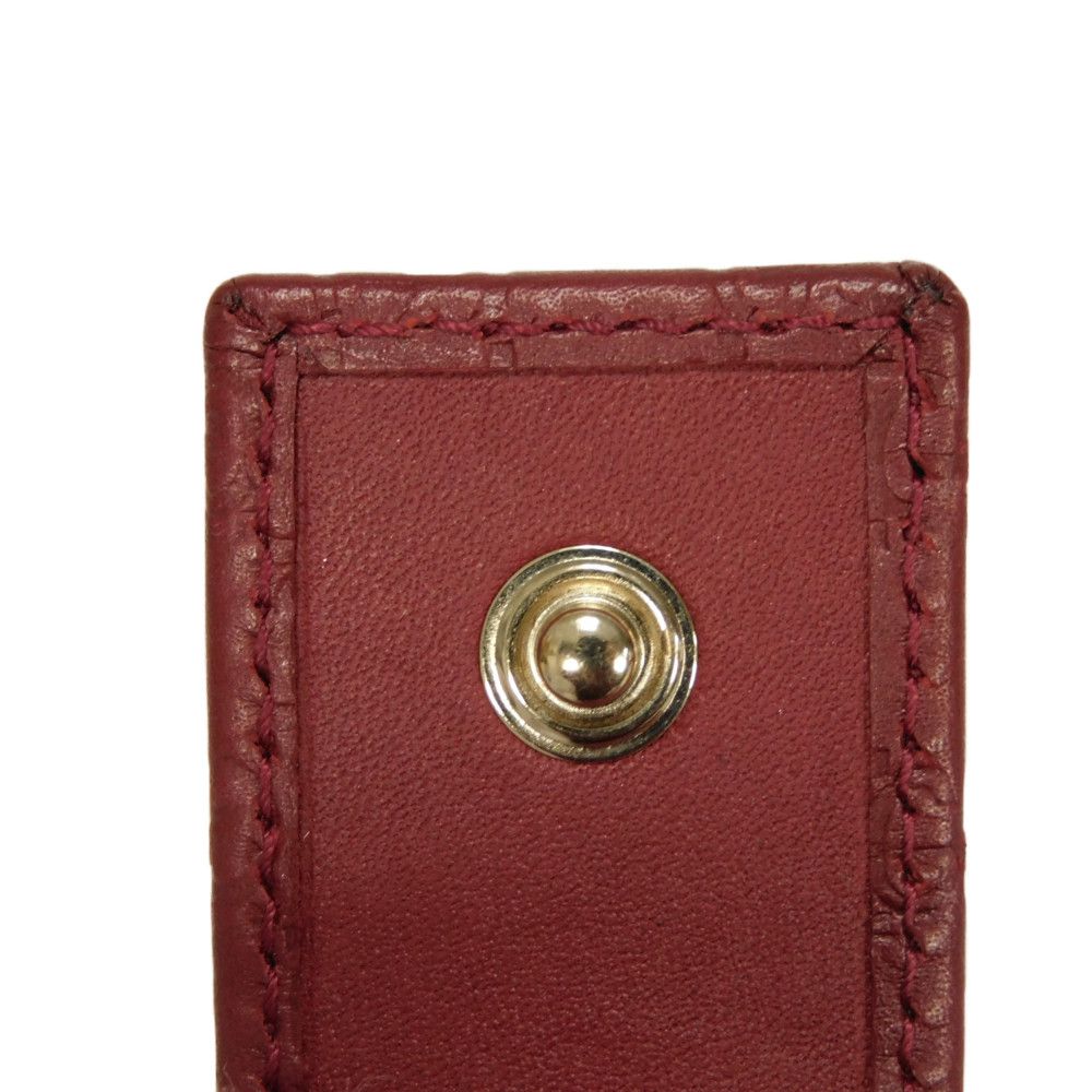 GUCCI Bifold Wallet 449395 BMJ1G 6420 Gucci Shima Leather (GG stamped) Red Micro GG Shima Guccissima Compact Zip Wallet