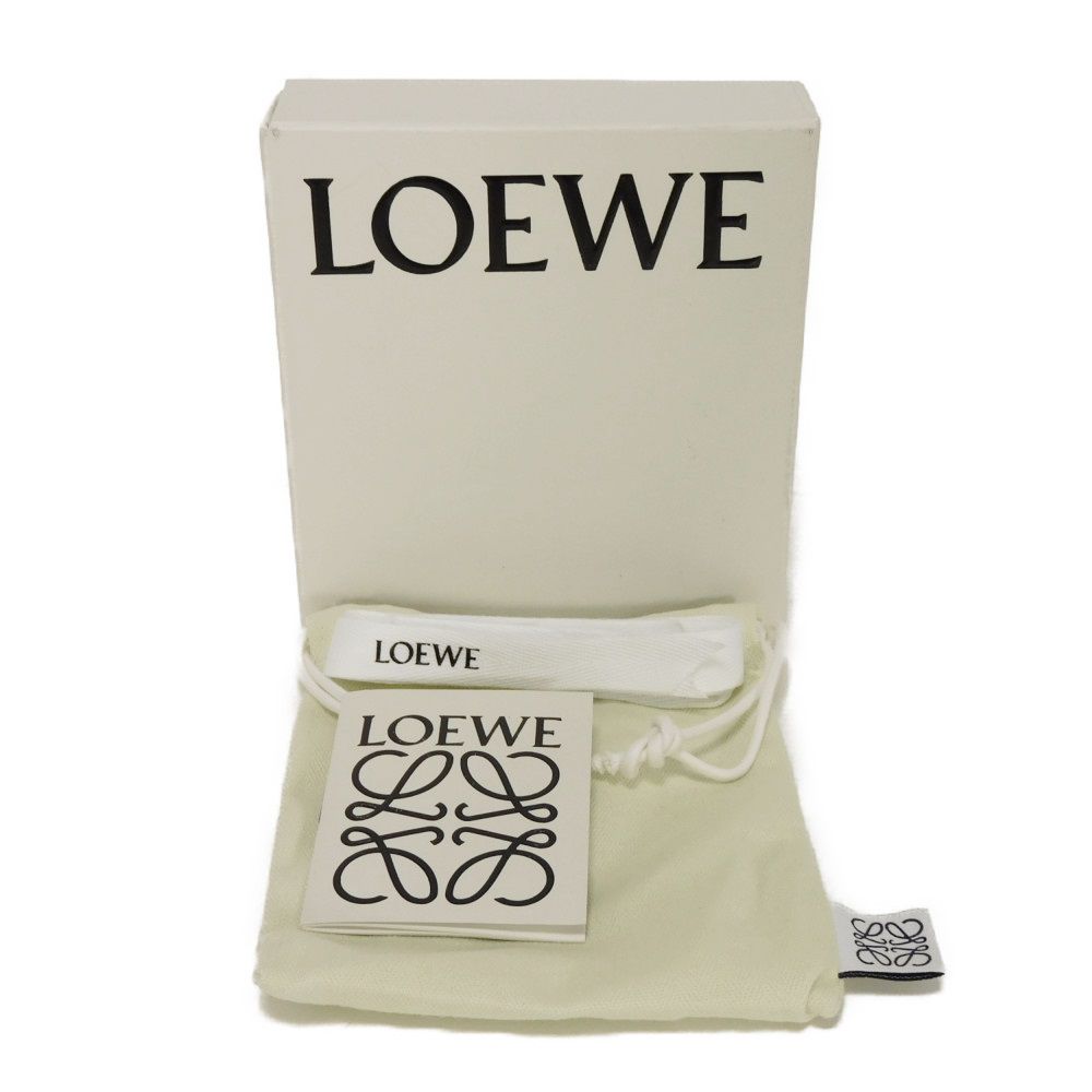 LOEWE Coin case C821R80X01 Pebble grain calfskin (embossed) Rosemary Anagram Square Zip Card Holder
