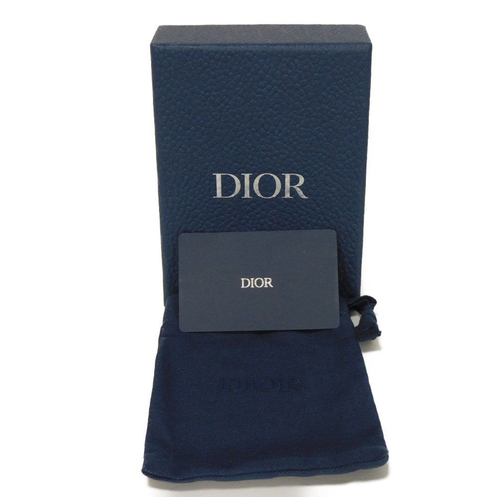 Dior Bifold Wallet 2ESBH069YSE_H03E Jacquard canvas x smooth calf leather black logo metal Oblique Jacquard Money Clip Wallet