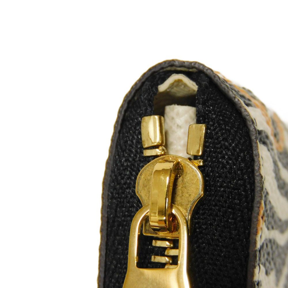 LOUIS VUITTON Coin case M67879 Monogram Giant Canvas (Animal Print) x Grain Leather Ivory Monogram Giant LV Jungle Animal Zip around purse