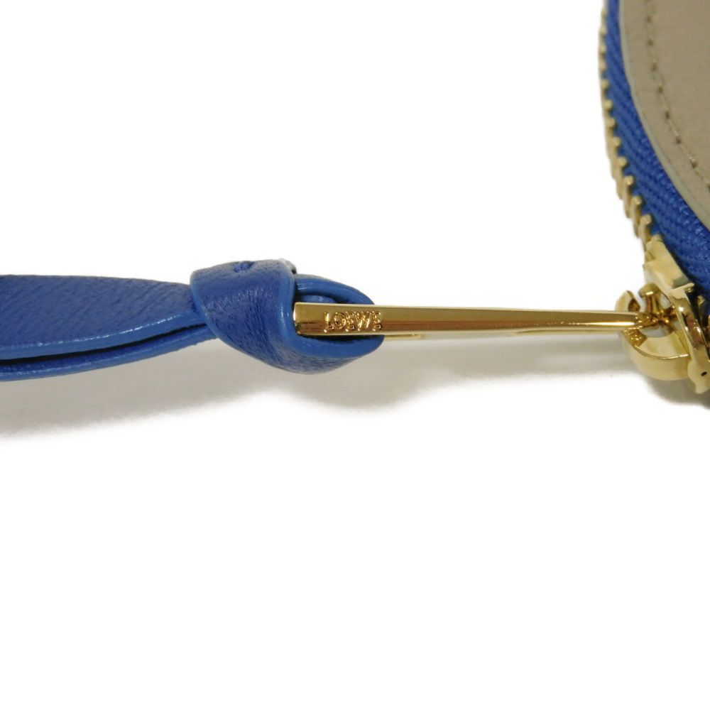 LOEWE Coin case Calf leather Gurege Anagram emboss Cookie Coin Purse