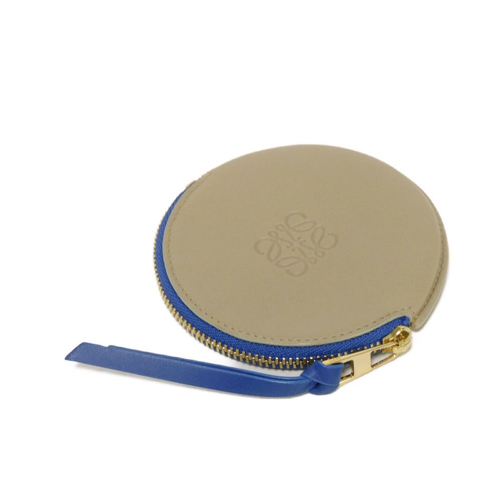 LOEWE Coin case Calf leather Gurege Anagram emboss Cookie Coin Purse