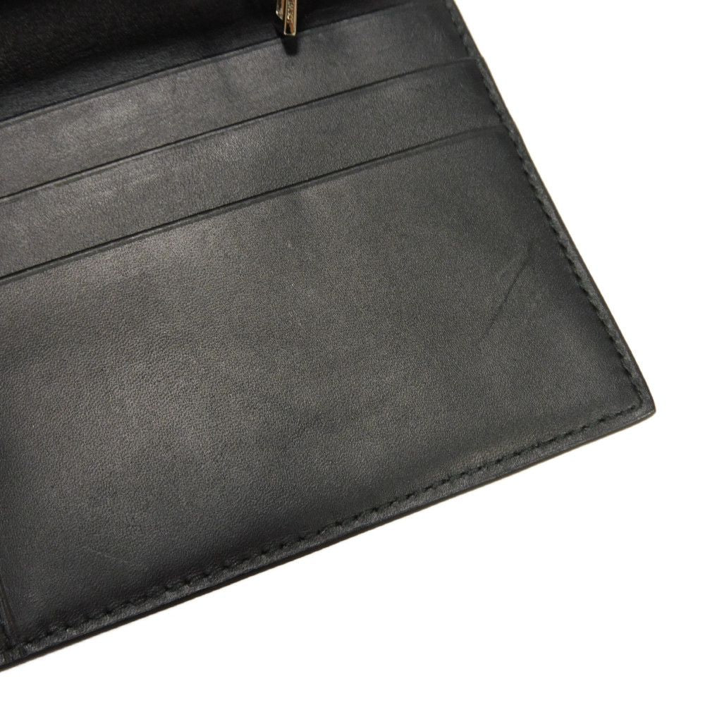 LOEWE Long Wallet Purse 101.79.978 textured calfskin black Anagram emboss Linen Long Horizontal Wallet
