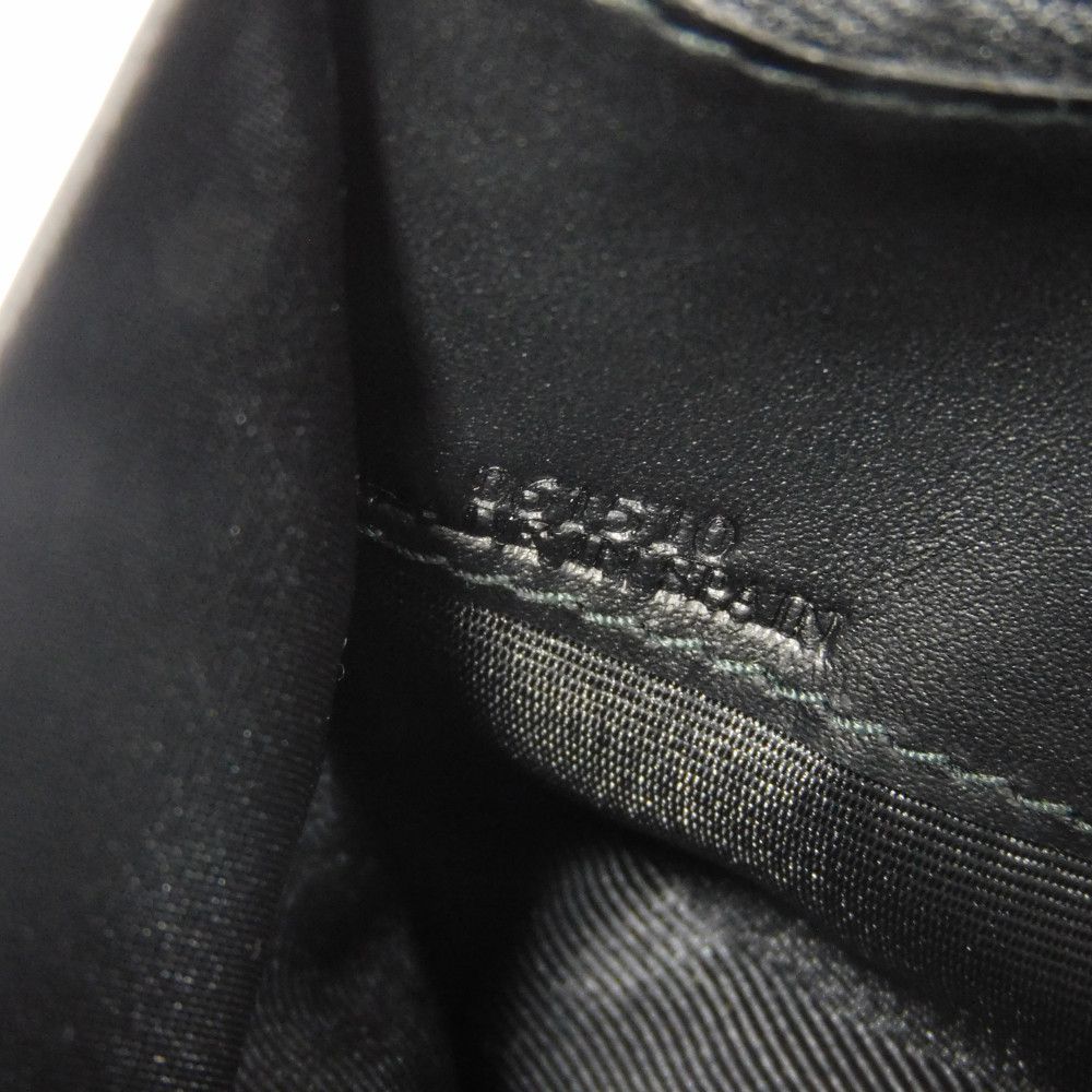 LOEWE Long Wallet Purse 101.79.978 textured calfskin black Anagram emboss Linen Long Horizontal Wallet