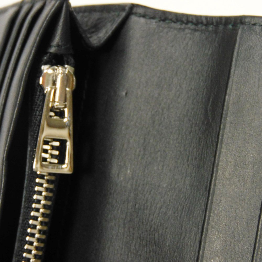 LOEWE Long Wallet Purse 101.79.978 textured calfskin black Anagram emboss Linen Long Horizontal Wallet