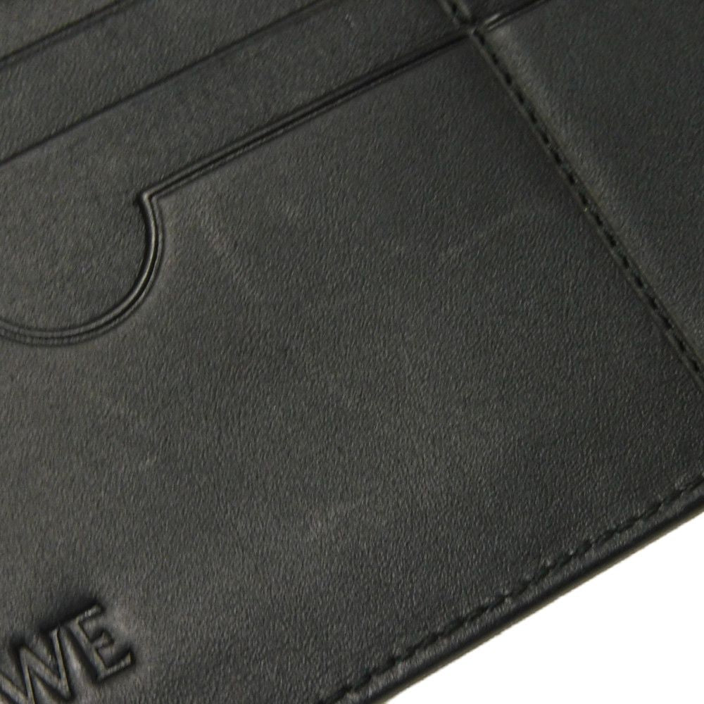 LOEWE Long Wallet Purse 101.79.978 textured calfskin black Anagram emboss Linen Long Horizontal Wallet