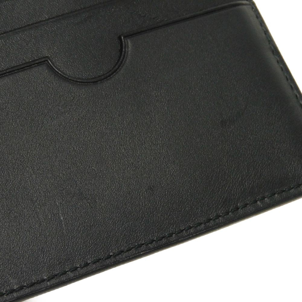 LOEWE Long Wallet Purse 101.79.978 textured calfskin black Anagram emboss Linen Long Horizontal Wallet