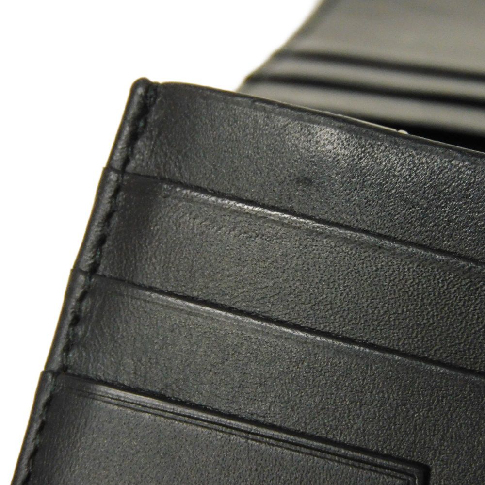LOEWE Long Wallet Purse 101.79.978 textured calfskin black Anagram emboss Linen Long Horizontal Wallet