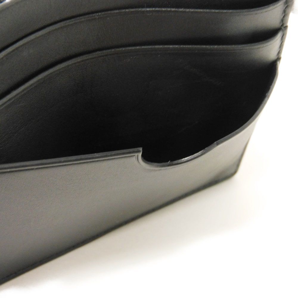LOEWE Long Wallet Purse 101.79.978 textured calfskin black Anagram emboss Linen Long Horizontal Wallet