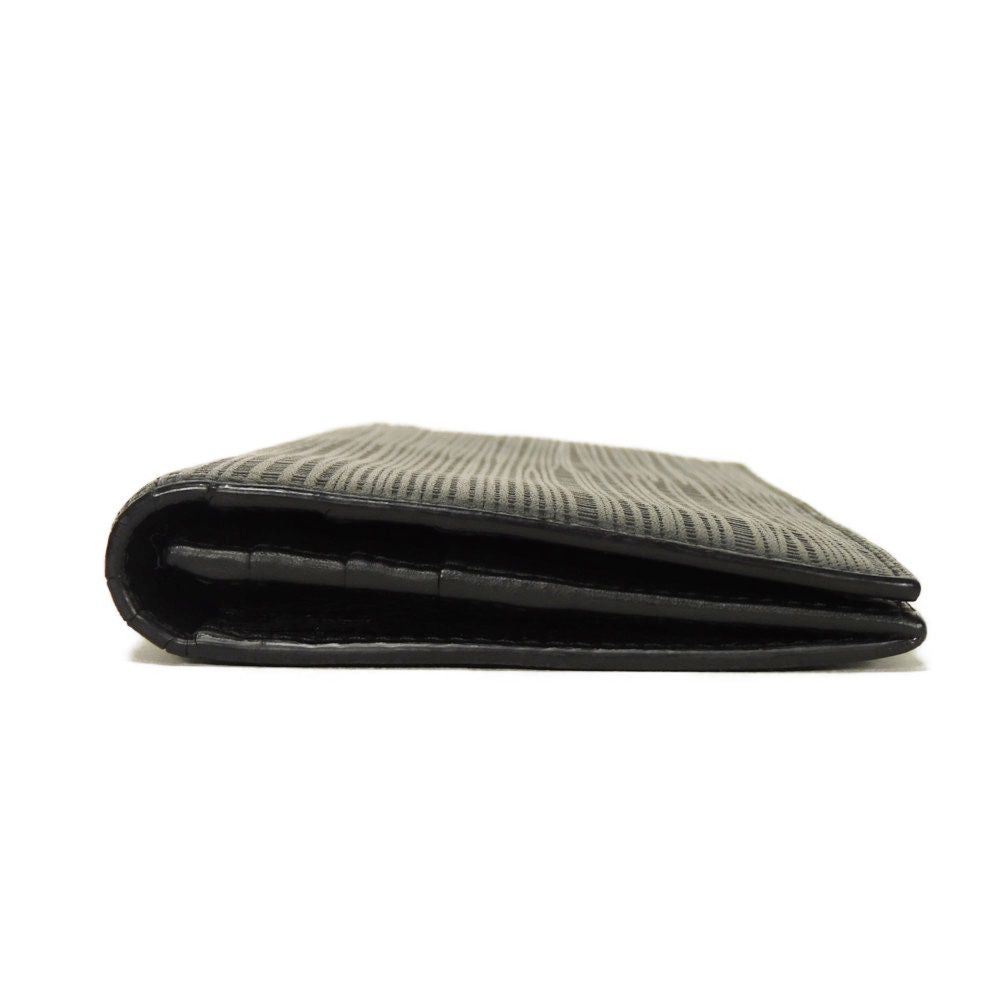 LOEWE Long Wallet Purse 101.79.978 textured calfskin black Anagram emboss Linen Long Horizontal Wallet