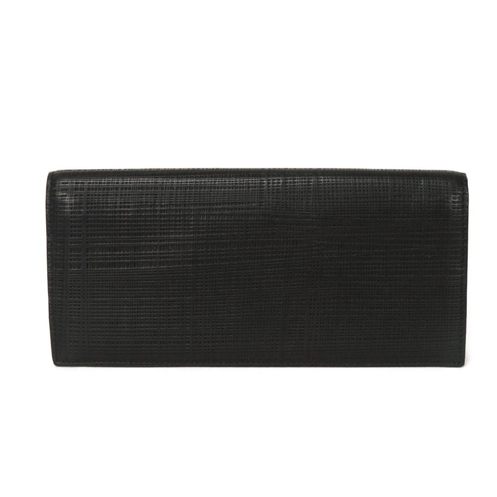 LOEWE Long Wallet Purse 101.79.978 textured calfskin black Anagram emboss Linen Long Horizontal Wallet