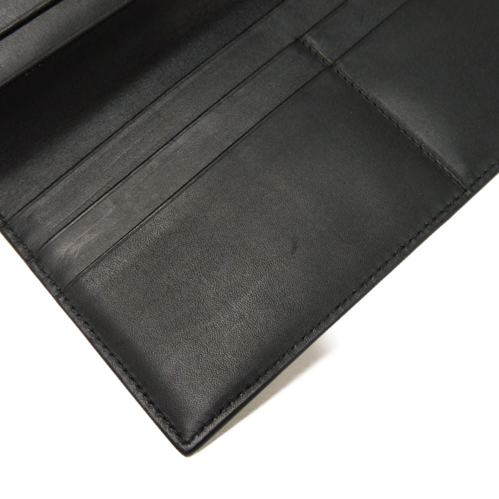 LOEWE Long Wallet Purse 101.79.978 textured calfskin black Anagram emboss Linen Long Horizontal Wallet