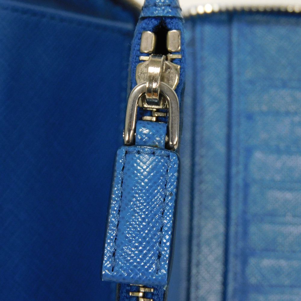 PRADA Long Wallet Purse 2M1220 PN9 F0215 Safiano leather (stamped) cobalt logo Saffiano Large Zip-Around Wallet