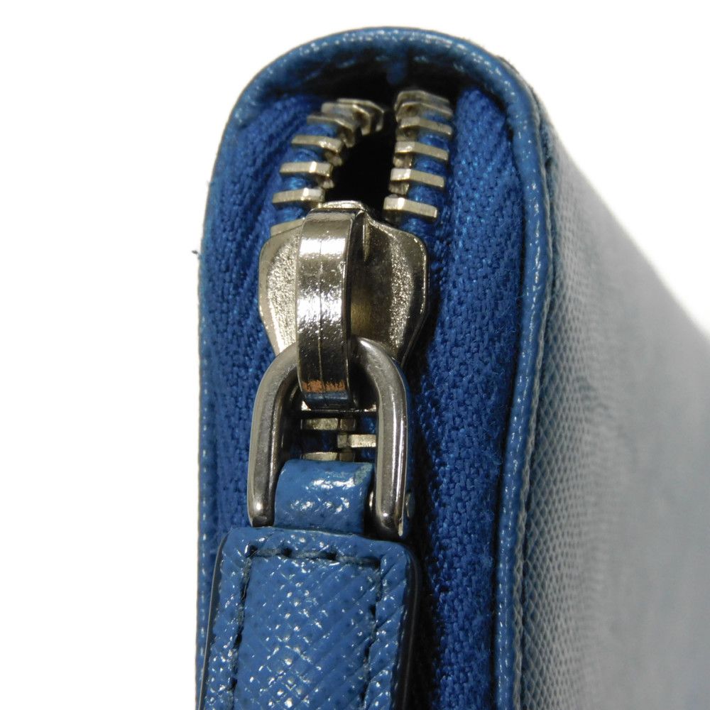 PRADA Long Wallet Purse 2M1220 PN9 F0215 Safiano leather (stamped) cobalt logo Saffiano Large Zip-Around Wallet
