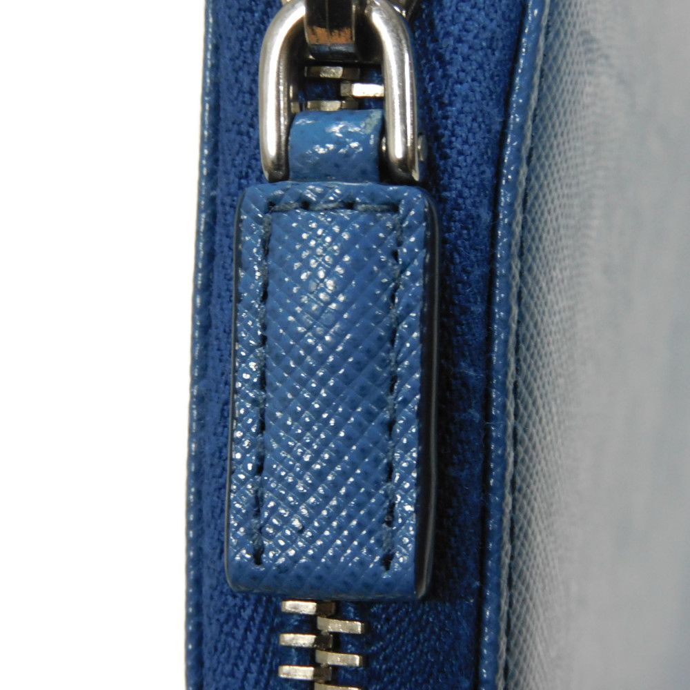 PRADA Long Wallet Purse 2M1220 PN9 F0215 Safiano leather (stamped) cobalt logo Saffiano Large Zip-Around Wallet