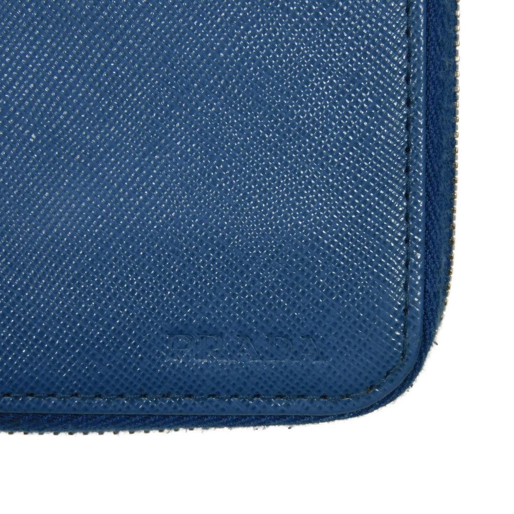 PRADA Long Wallet Purse 2M1220 PN9 F0215 Safiano leather (stamped) cobalt logo Saffiano Large Zip-Around Wallet