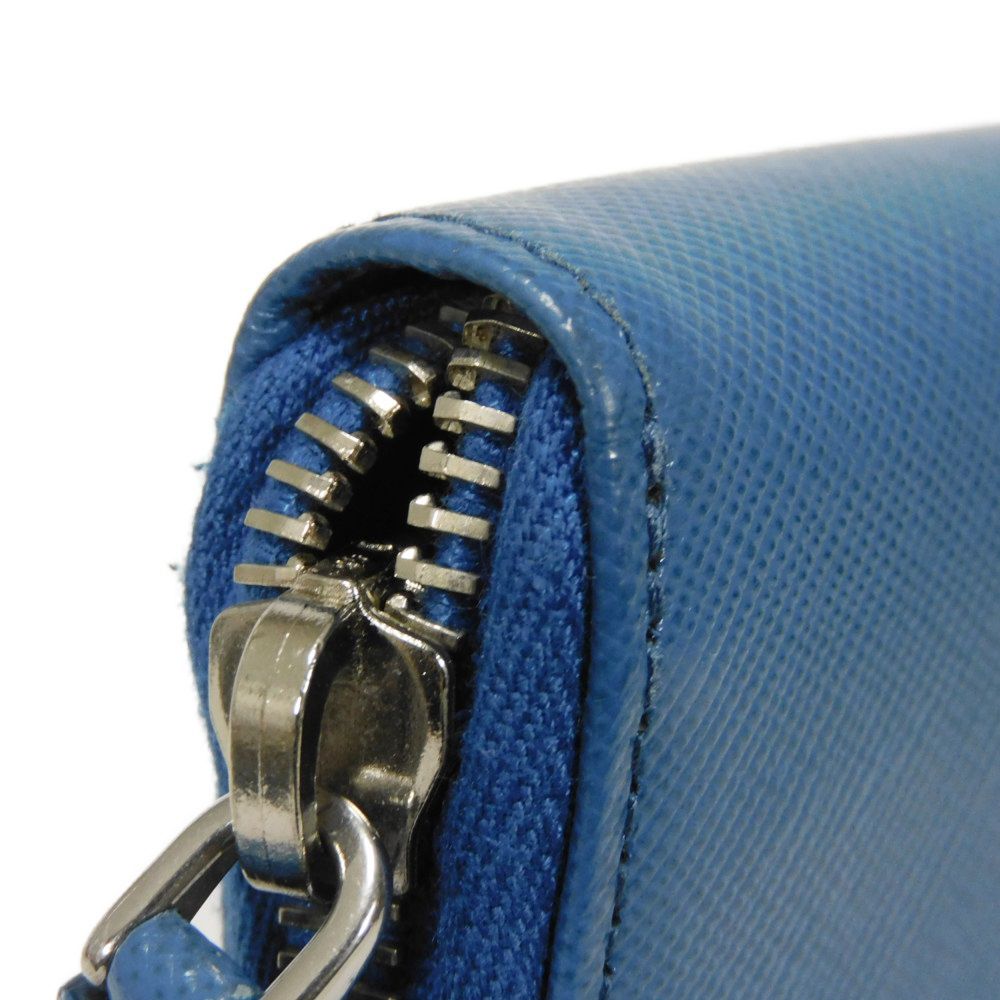 PRADA Long Wallet Purse 2M1220 PN9 F0215 Safiano leather (stamped) cobalt logo Saffiano Large Zip-Around Wallet