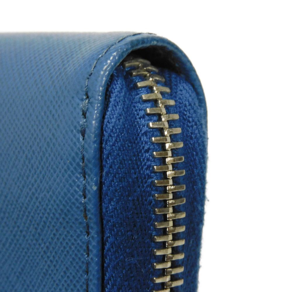 PRADA Long Wallet Purse 2M1220 PN9 F0215 Safiano leather (stamped) cobalt logo Saffiano Large Zip-Around Wallet