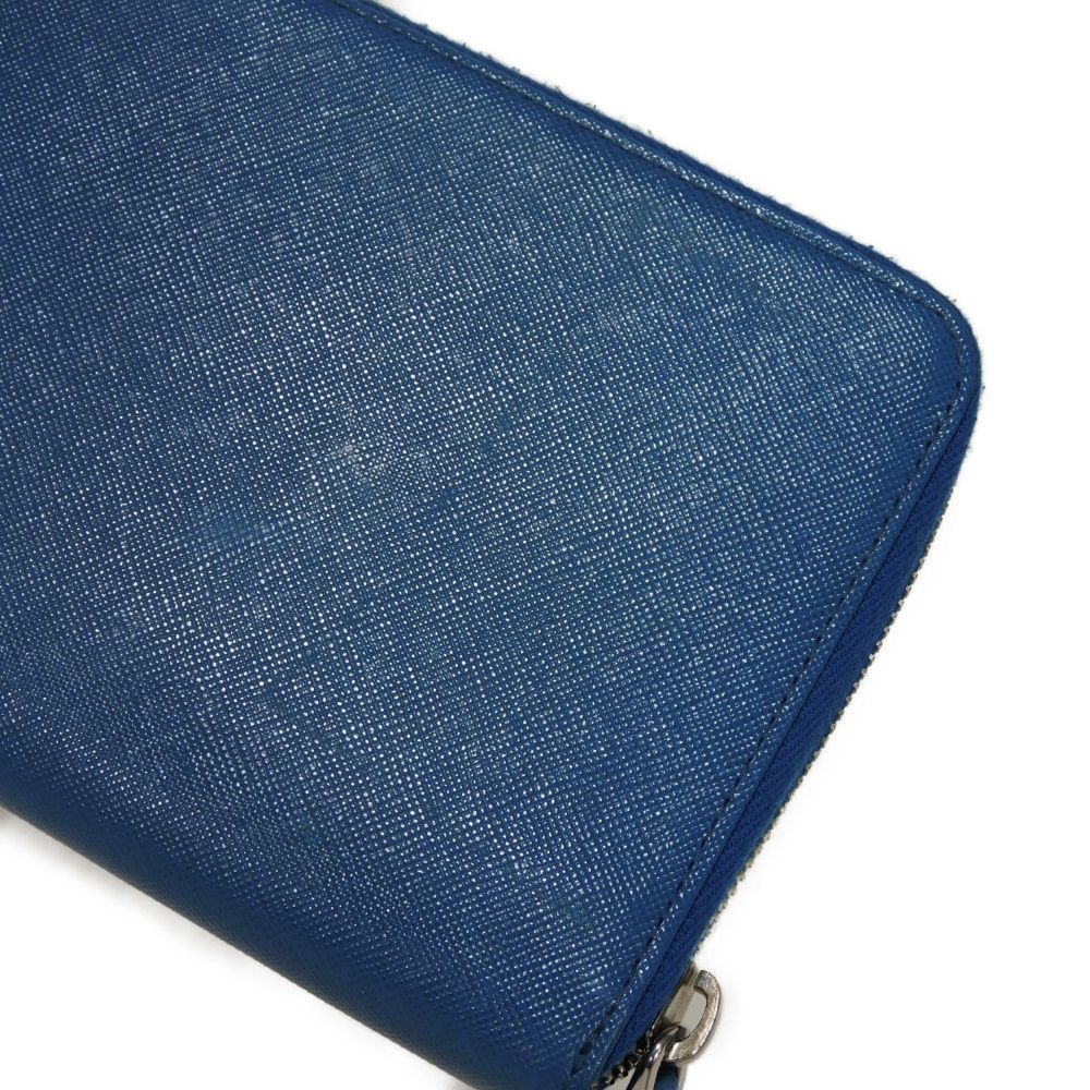 PRADA Long Wallet Purse 2M1220 PN9 F0215 Safiano leather (stamped) cobalt logo Saffiano Large Zip-Around Wallet