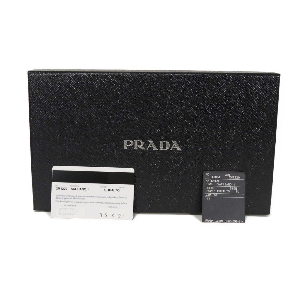 PRADA Long Wallet Purse 2M1220 PN9 F0215 Safiano leather (stamped) cobalt logo Saffiano Large Zip-Around Wallet